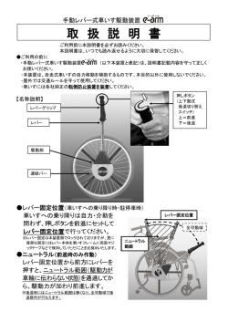 取扱説明書 - 手動レバー式車いす駆動装置イーアーム