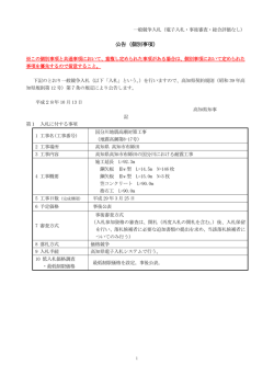 公告（個別事項）