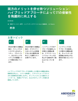 両方のメリットを併せ持つソリューション: ハイブリッドアプローチによってIT