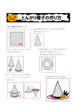 簡単帽子の作り方 （PDF 77.3KB）