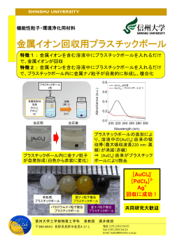 金属イオン回収用プラスチックボール