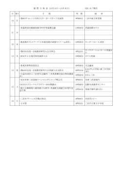 H28.10.7現在 日 曜日 日 程 時 間 場 所 ・第8回チャレンジ市民