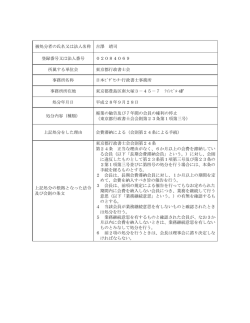 被処分者の氏名又は法人名称 吉澤 靖司 登録番号又は法人番号