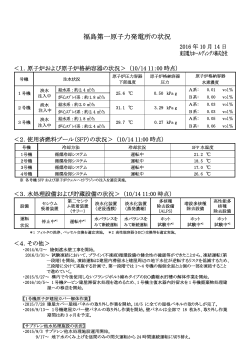 福島第一原子力発電所の状況