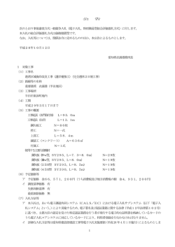 （電子入札、特別簡易型総合評価落札方式）に付