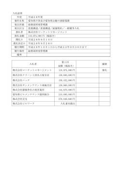 入札結果（愛知県庁舎及び愛知県公館の清掃業務） [PDFファイル／61KB]