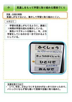 見通しをもって学習に取り組める環境づくり 小