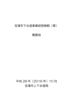 宝塚市下水道事業経営戦略（案） 概要版 平成 28 年（2016 年）10 月