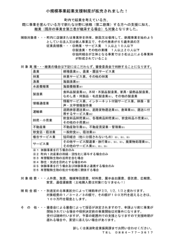 美波町小規模事業起業支援事業の概要.