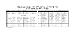 H28全日本女子シニア選手権2日目ペアリングを掲載しました。