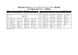 H28全日本女子シニア選手権2日目ペアリングを掲載しました。