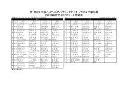 第13回全日本ミッドシニアパブリックアマチュアゴルフ選手権 2日目