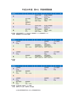 時間割へ - 東京工業大学 理学院 物理学系