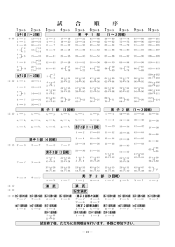 試 合 順 序