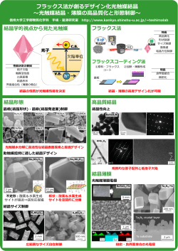 フラックス法が創るデザイン化光触媒結晶 〜光触媒結晶・薄膜の  品質化