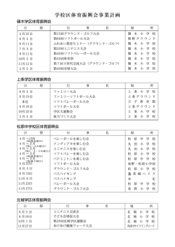 学校区体育振興会事業計画
