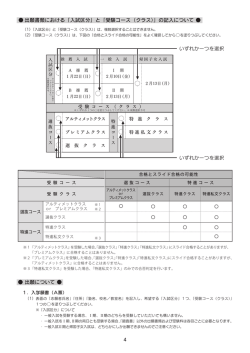出願書類における「入試区分」と「受験コース（クラス）」の記入について