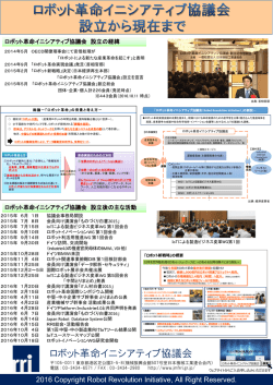 協議会リーフレット - ロボット革命イニシアティブ協議会