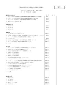 平成28年度第3回協議会の議題調整について