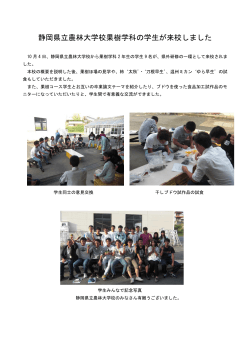 静岡県立農林大学校果樹学科の学生が来校しました