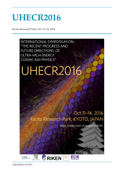 UHECR2016 - Indico