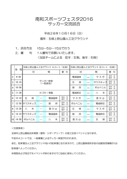 南和スポーツフェスタ2016