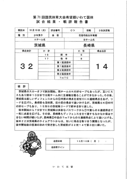 公式記録用紙・戦評