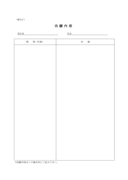 功 績 内 容
