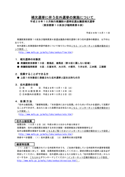 補欠選挙に伴う在外選挙