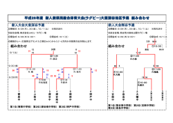 H28新人大会予選各地区組み合わせ