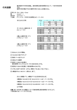 行列べき計算の表計算ソフト（pdf, 50K）