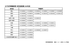 分子科学課題実習・研究室配属（H28年度）