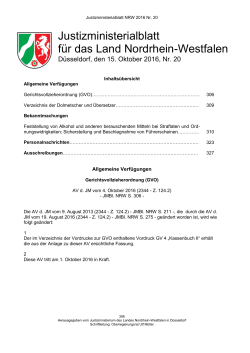 Justizministerialblatt für das Land Nordrhein