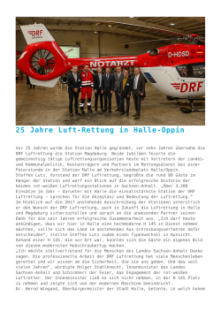 25 Jahre Luft-Rettung in Halle-Oppin