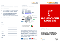 Flyer zum NRW-Gemeinschaftsstand