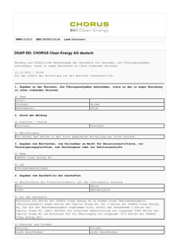 DGAP-DD: CHORUS Clean Energy AG deutsch