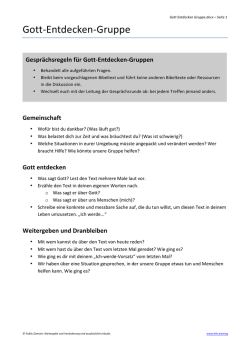 Gott-Entdecken