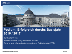 Erfolgreich durchs Basisjahr 2015 / 2016