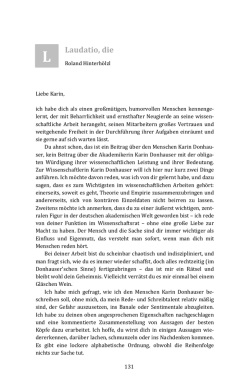 Laudatio, die