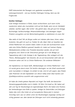 Günther Oettinger: "Geben Sie unseren Verlagen eine Chance!"