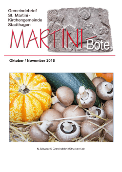 Oktober / November 2016 ansehen - St. Martini