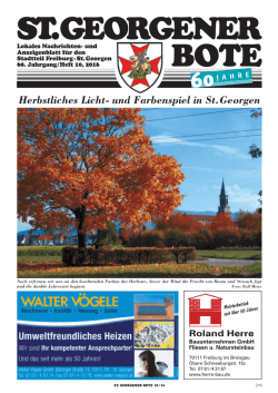 Aktuelle Ausgabe des St. Georgener Boten