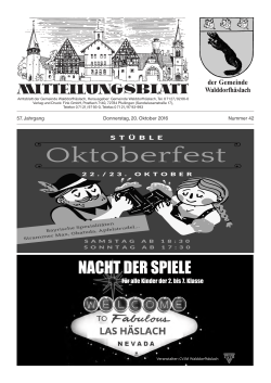 Donnerstag, 20.10.2016 - Gemeinde Walddorfhäslach