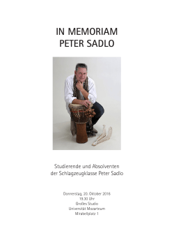 in memoriam peter sadlo