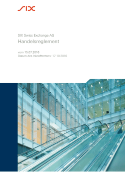 Handelsreglement - SIX Swiss Exchange