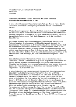 D&uuml;sseldorf pr&auml;sentierte sich als Ausrichter des Grand D&eacute;p