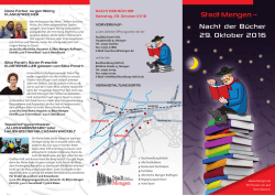 Informationen zur Nacht der B&uuml;cher