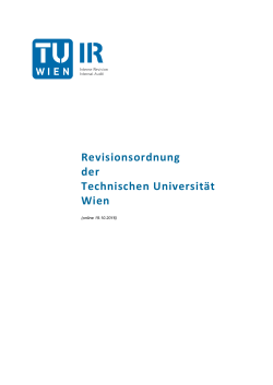 Revisionsordnung der Technischen Universität Wien