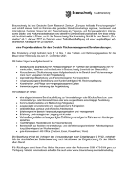 eine Projektassistenz f&uuml;r den Bereich Fl&auml;chenmanagement