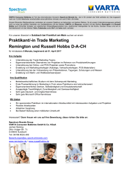Praktikant/-in Trade Marketing Remington und Russell Hobbs D-A-CH